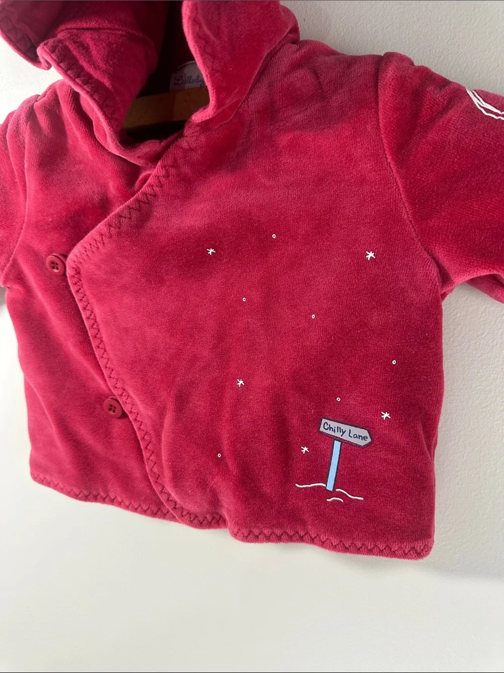 Lullaby Club Red Hooded Baby Jacket New Born Penguins Skating Winter Christmas